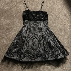 Sparkly Black and Silver Dress. Size 11/12